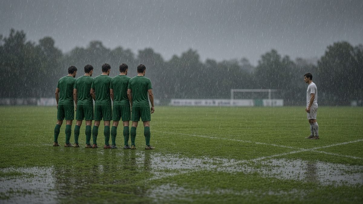 비가 오는 축구장과 무승부 근거를 날씨와 분리해 적은 노트